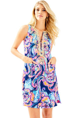 Shift Dress - Lace, Printed, White, V-Neck | Lilly Pulitzer