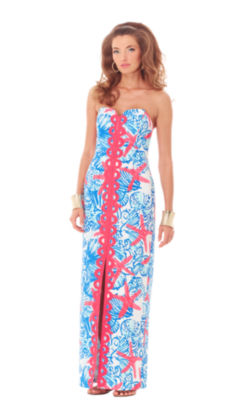 Angela Strapless Sweetheart Maxi Dress 76424 Lilly Pulitzer