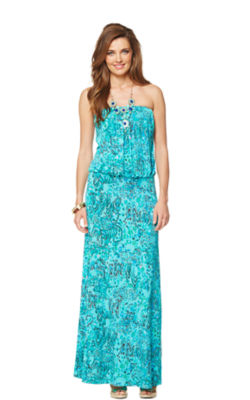 Morada Fitted Strapless Maxi Dress | 81391 | Lilly Pulitzer