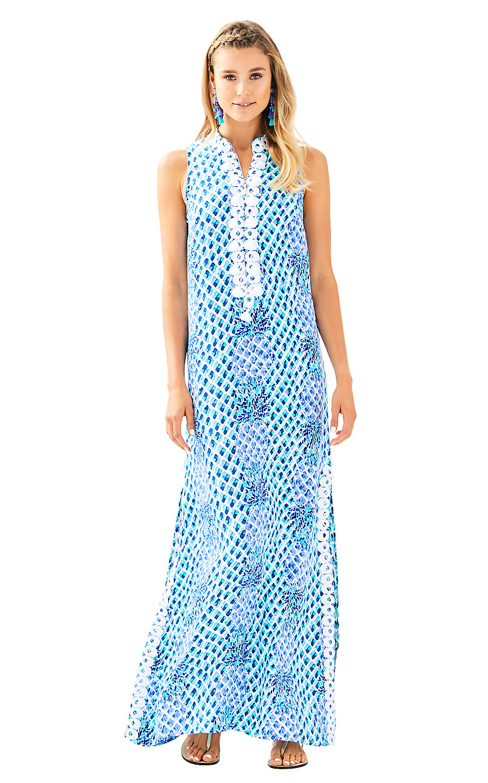 Lilly Pulitzer Womens Jane Maxi Dress In Resort White Toe In Engineered